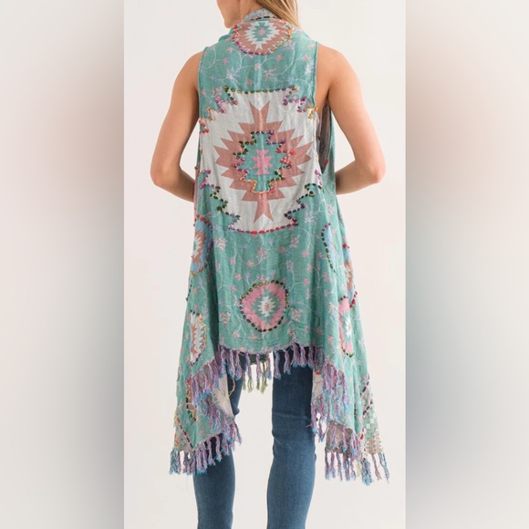 Raj Multicolor Patterned Rosie Thick Stitch Vest - NWT - OS - Picture 2 of 11